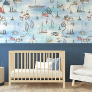 Cowes Mural Wallpaper, Watercolour