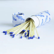 Blue & White Cylinder Matches