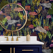 Seaview Mural Quink Blue Wallpaper