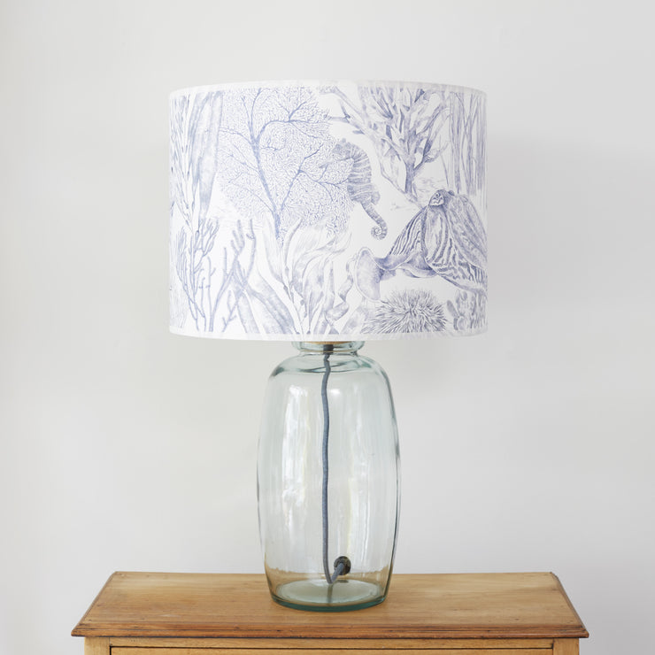 Recycled Glass, Vase Lamp with  Seaview Shade (45cm)